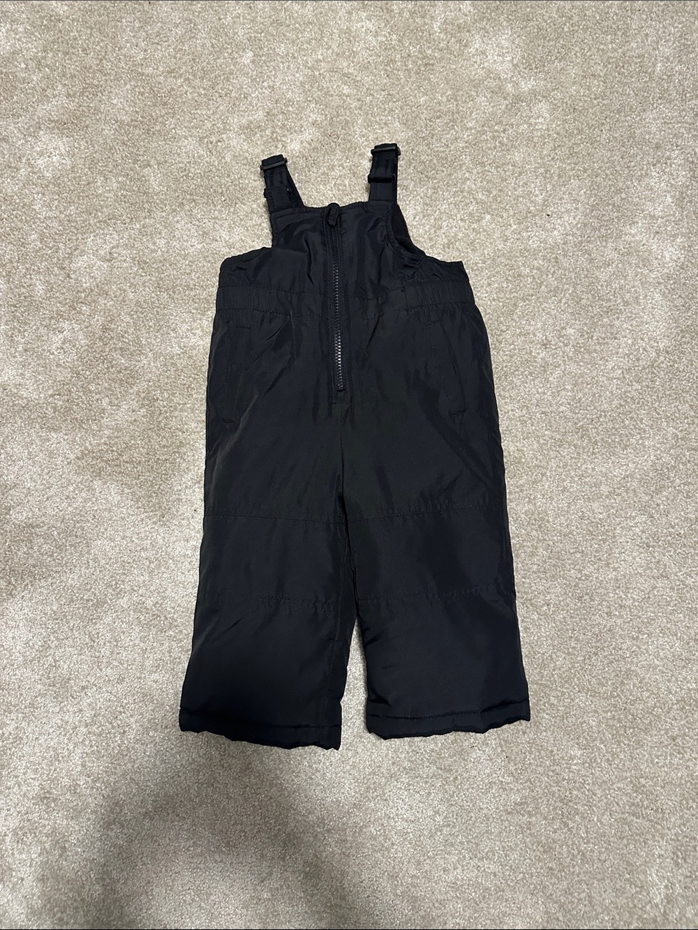 Kids Black Snow Bib Overalls